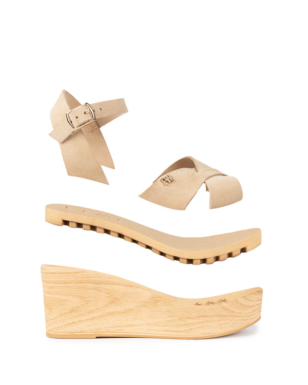 Parte de Arriba Cuña Undina Serraje Beige