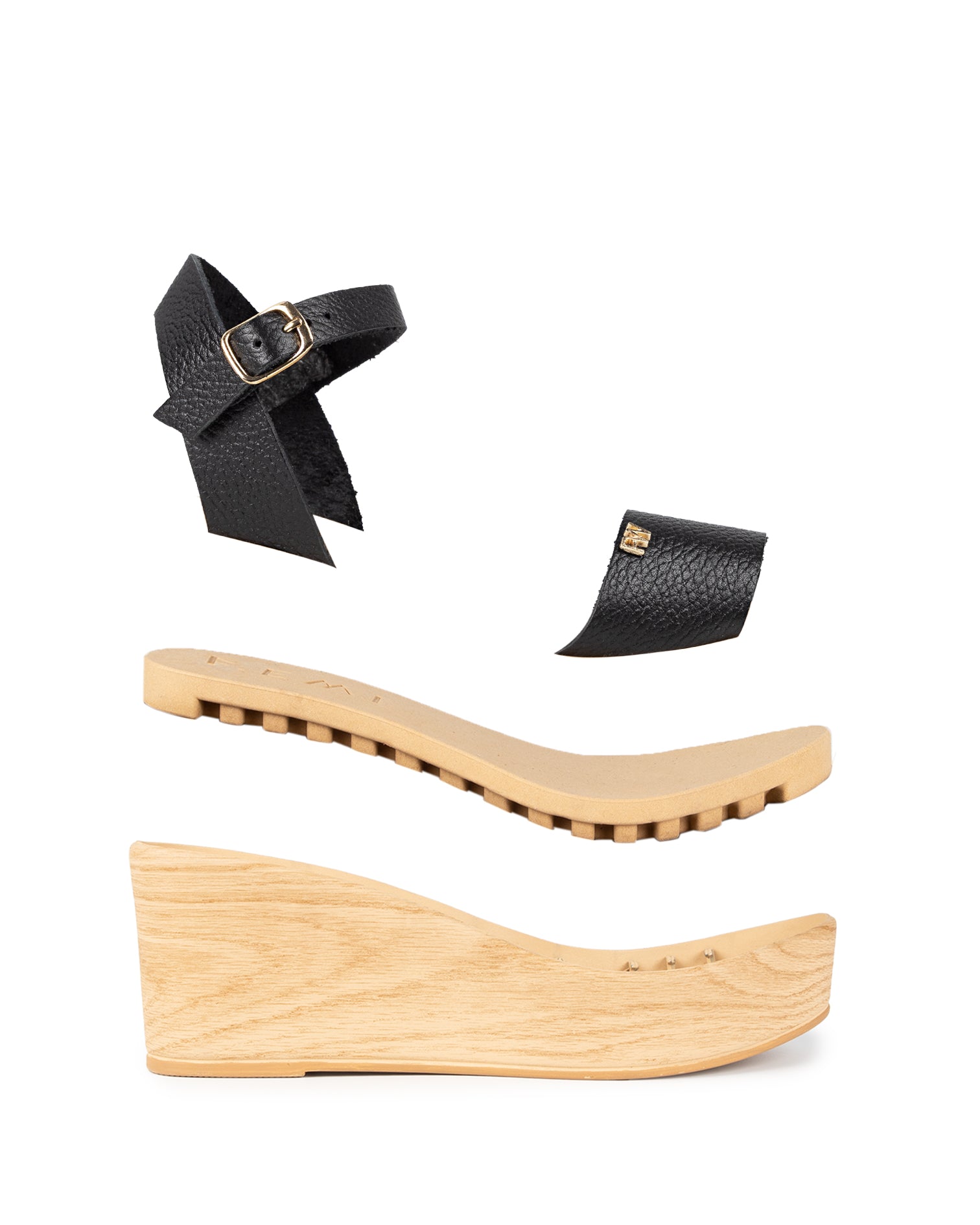 Upper Wedge Litore Leather Black