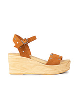 Litore Wedge Cut Studs Leather Leather / 35