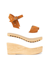 Litore Wedge Cut Studs Leather Leather / 35