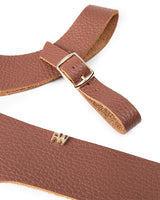 Litore Wedge Upper in Brown Leather / 35